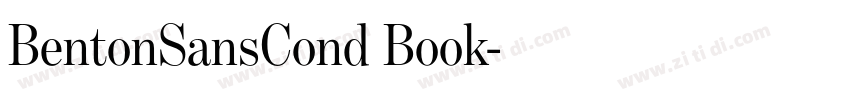 BentonSansCond Book字体转换